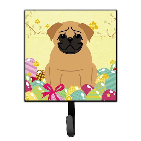 Jensendistributionservices Easter Eggs Pug Brown Leash or Key Holder MI1712636
